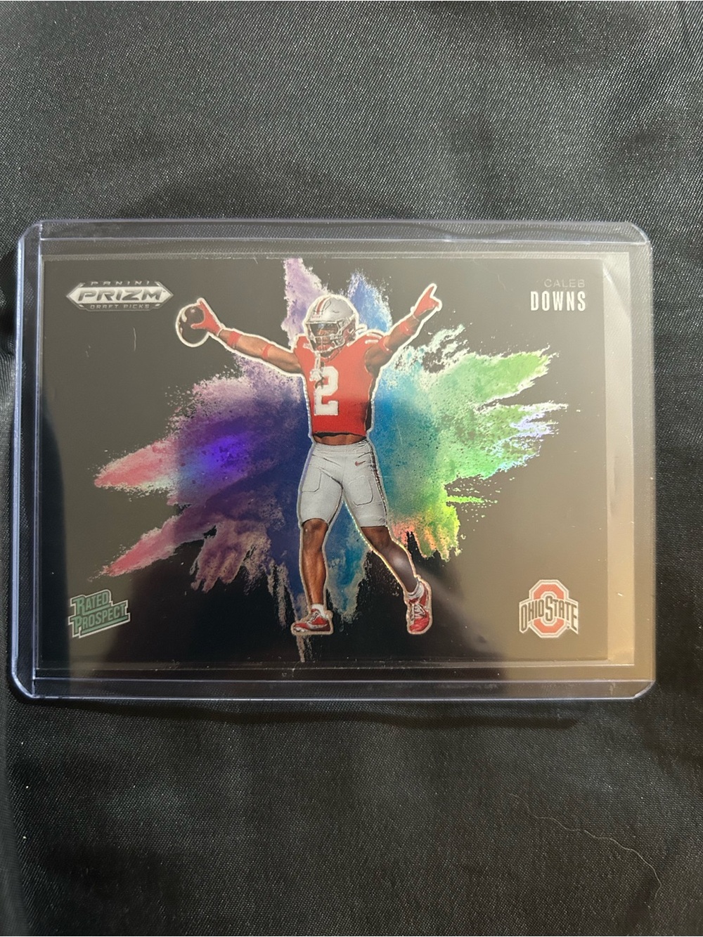 Caleb Downs Prizm Football Card - Multi-Color Splash